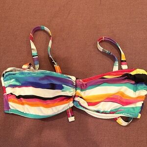 Christina Colorful Striped Bikini Top